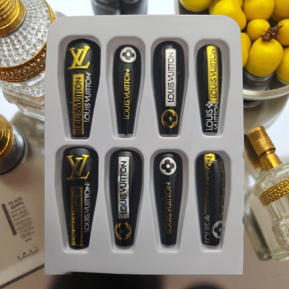 Luxury Designer-Inspired Press-On Nail Set (3-Pack)